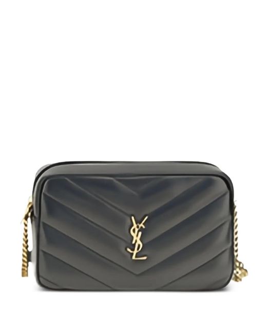 Saint Laurent Gray Medium Loulou Quilted Leather Shoulder Bag