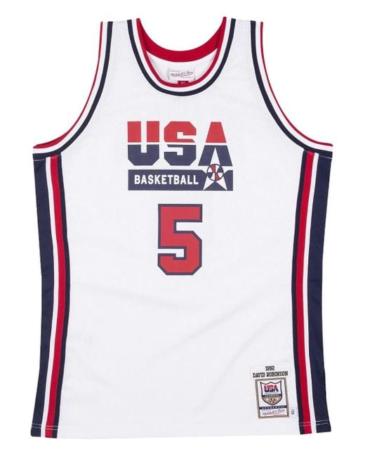 Mitchell & Ness USA 1992 David Robinson Basketball-Trikot in Red für Herren