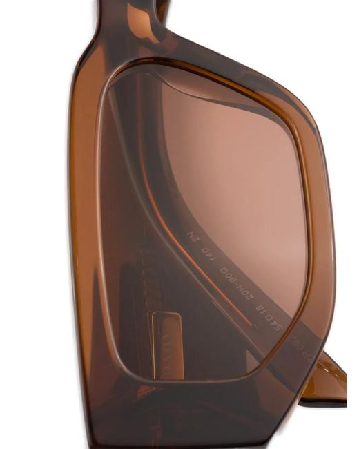 Prada Pink Rectangle-Frame Triangle-Logo Sunglasses for men