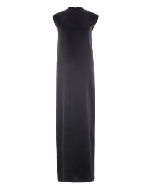 Balenciaga Blue Sleeveless Raw-Edge Dress