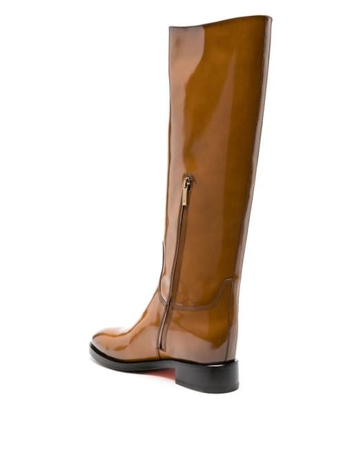 Santoni Brown High Boots