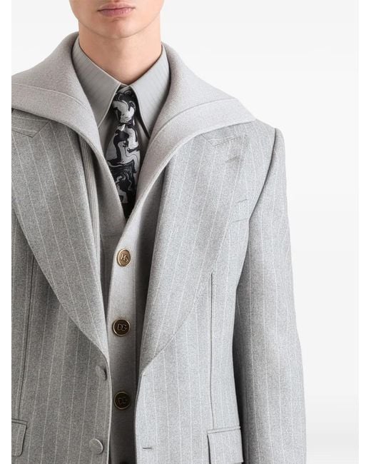 Dolce & Gabbana Gray Martini Single-Breasted Jacket for men