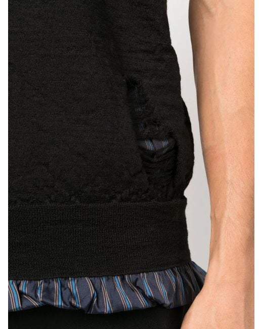 Maison Margiela Pullunder Im Distressed-Look in Black für Herren