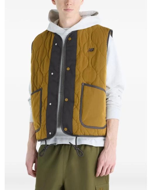 New Balance Green Quilted Vest for men