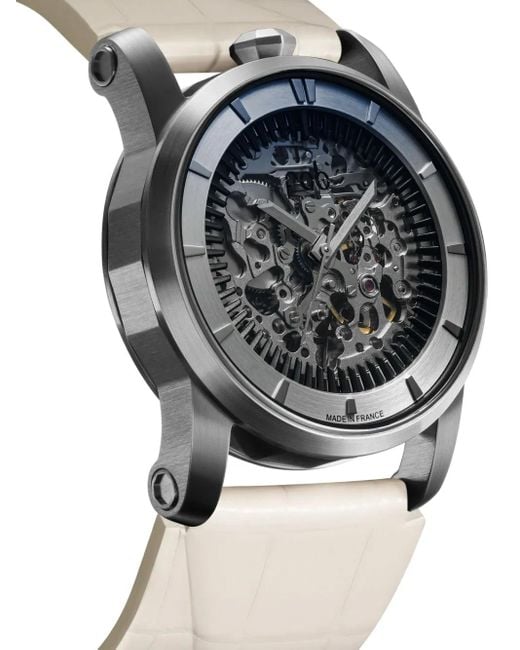 Fob Paris Metallic Skeleton Leather 41Mm
