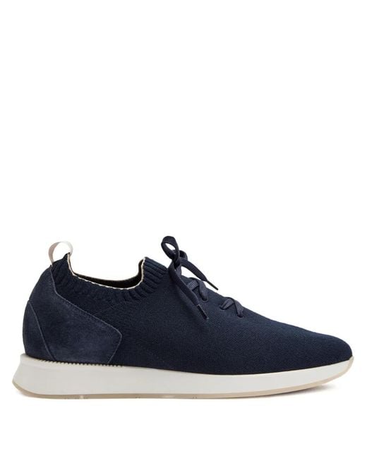 Aurélien Blue Slip-On Knitted Sneakers for men