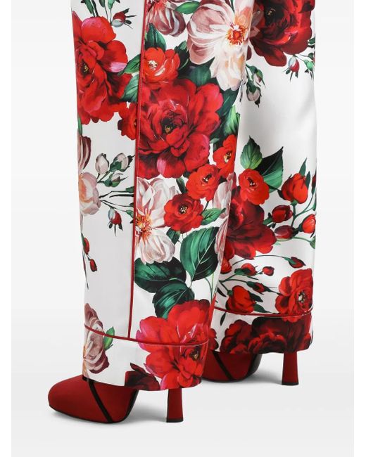 Dolce & Gabbana Zijden Broek in het Red