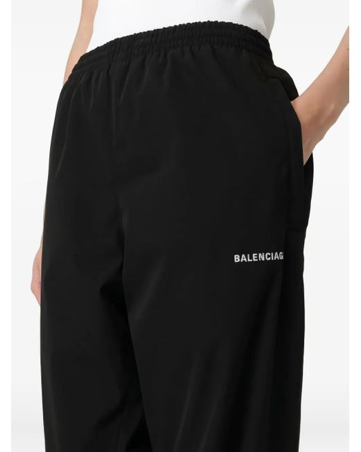 Balenciaga Black Elastic-Waistband Track Pants