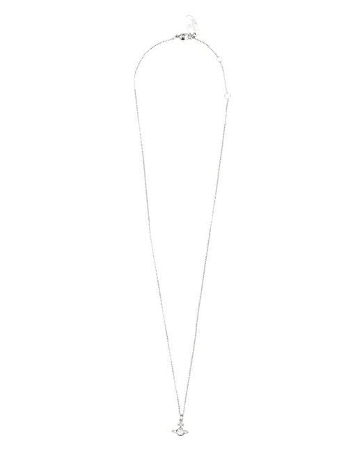 Vivienne Westwood White Orb Pendant Necklace