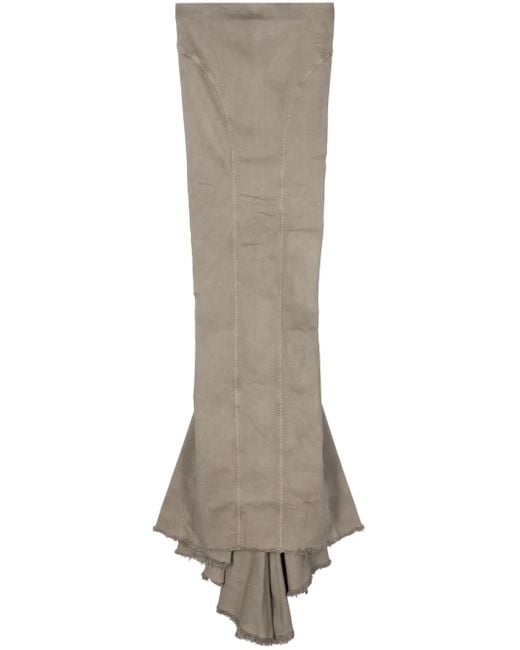 Rick Owens Gray Al Pilar Denim Skirt