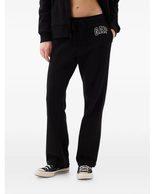 Gap Black Logo-Patch Track Pants