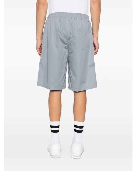 Rier Gray Elasticated Cotton Bermuda Shorts for men