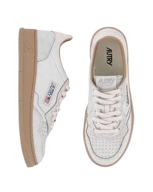 メンズ Autry Suede Panelled Lace-up Sneakers Gray