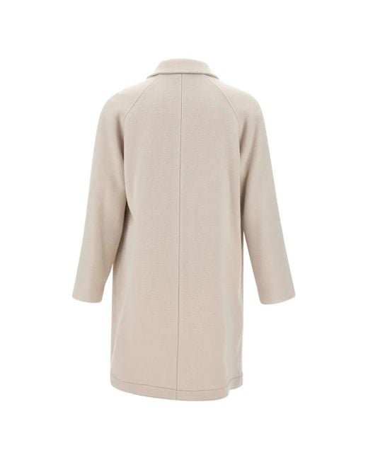 Eleventy Natural Raglan-Sleeve Button-Up Coat for men