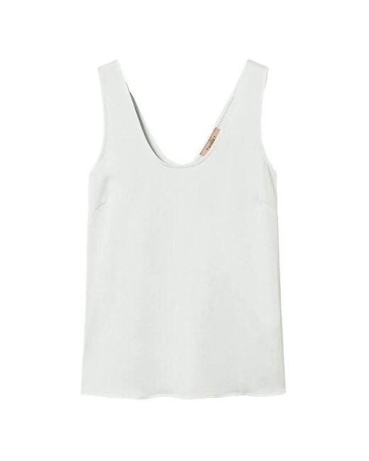 Twinset White Satin Top