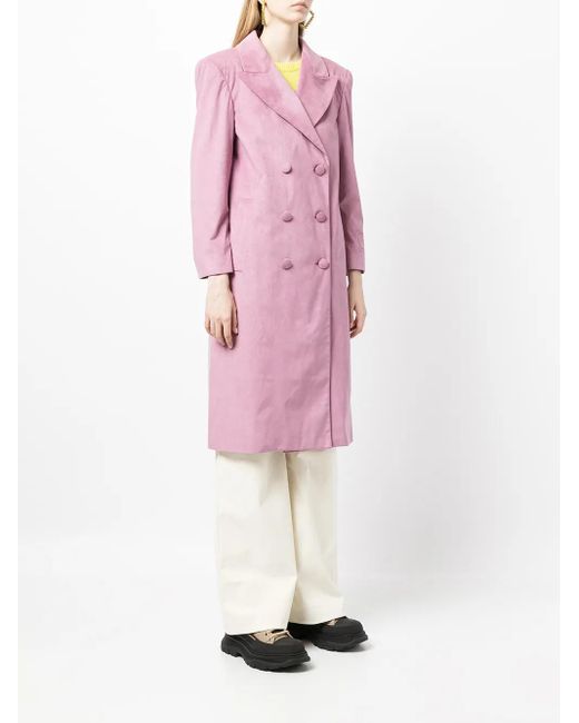 Gcds Pink Double-Breasted Coat