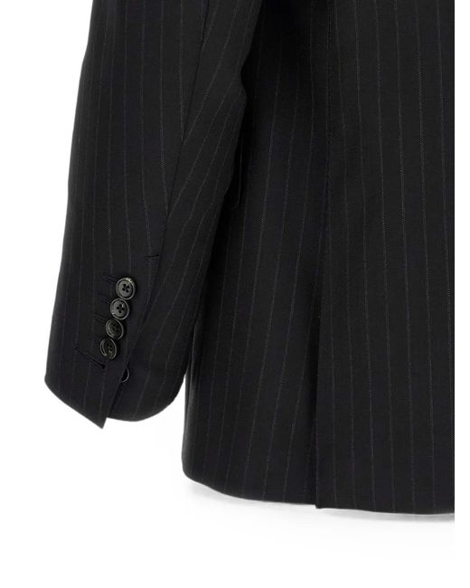 Tom Ford Black Pinstriped Double-Breasted Suit for men
