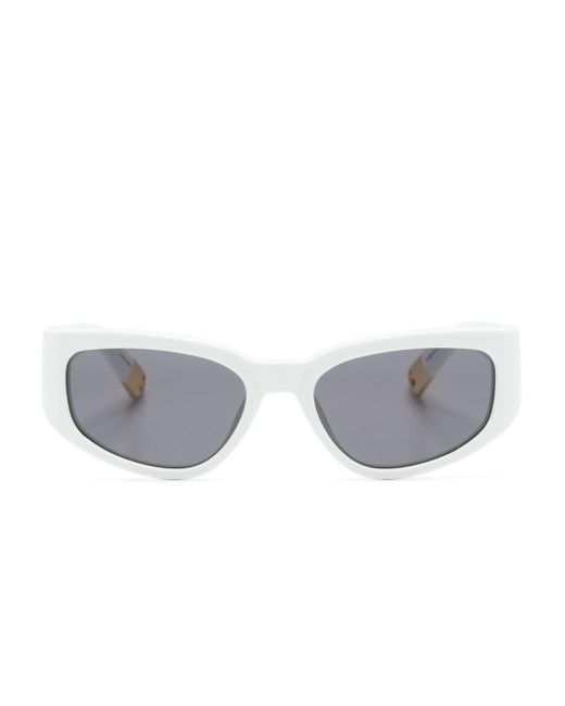 Gafas de sol con montura rectangular Jacquemus de color Gray