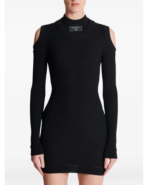 Balmain Black Knit Dress