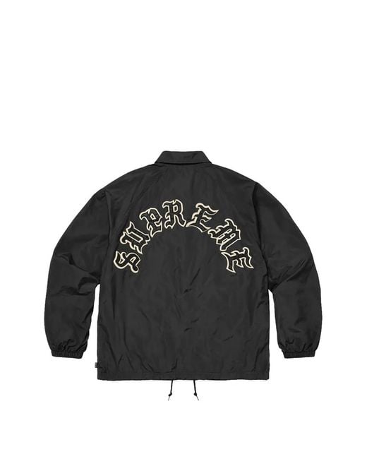 Supreme Old English Arc Jacket in Black for Men | Lyst