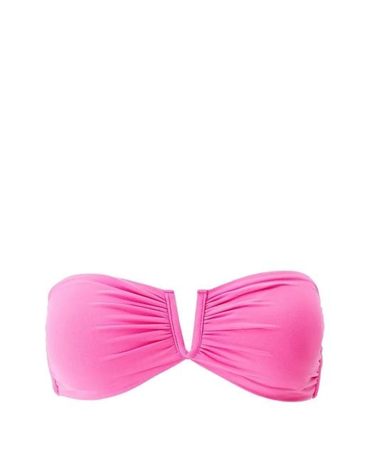 Melissa Odabash Pink Alba V-Neck Bikini Top
