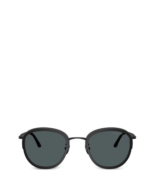 Giorgio Armani Black Round-Frame Sunglasses for men