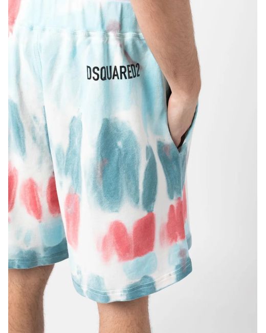 Bermudas Con Efecto Envejecido DSquared² de hombre de color Blue