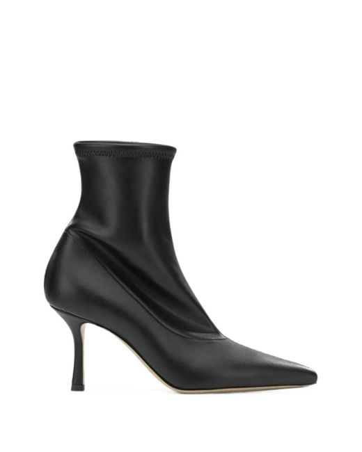 Casadei Black Pointed-Toe Ankle Boots