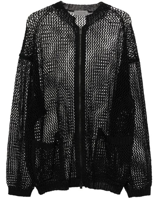 Felpa con zip di Yohji Yamamoto in Black da Uomo