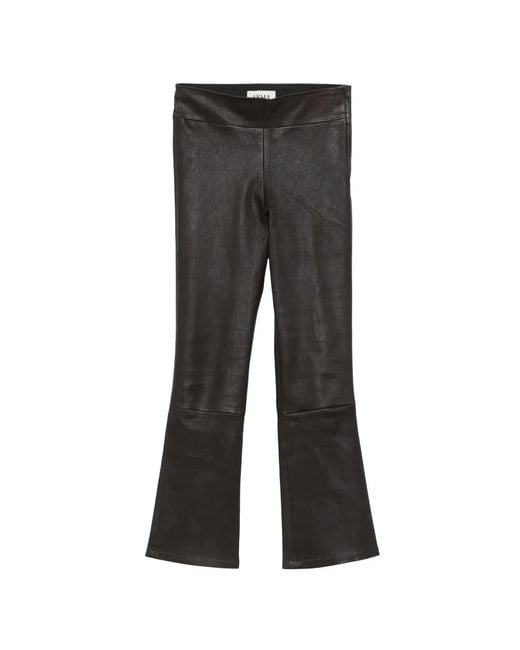 Arma Black Stretch-Leather Trousers