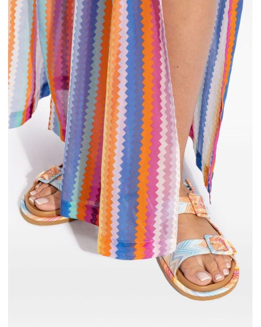 Missoni Pink Open Toe Leather Sandals