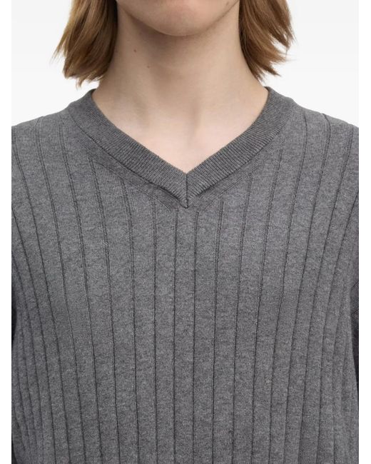 Jersey Con Cuello En V Another Aspect de hombre de color Gray