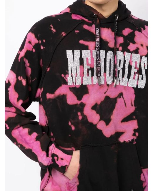 Stain Shade Black X Hiroshi Fujiwara Tie-Dye Print Hoodie for men