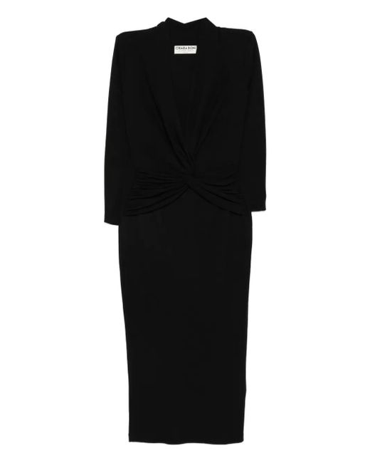 La Petite Robe Di Chiara Boni ツイストフロント ドレス Black