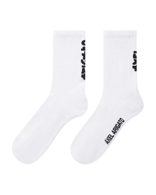 Axel Arigato White Floral Jacquard Socks