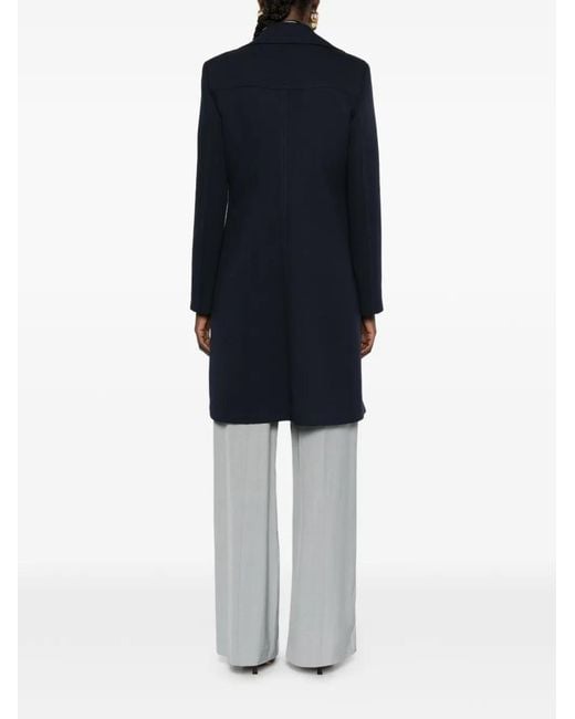 Etro Blue Double-Breasted Coat