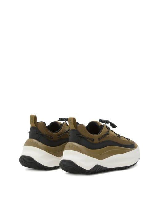 Moon Boot Green Lace-Up Platform Sneakers