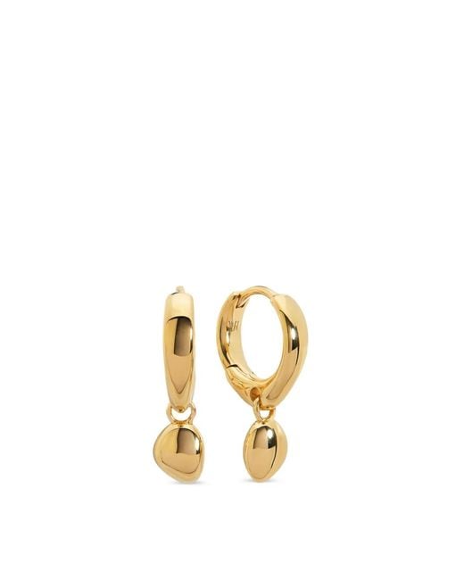 Monica Vinader Metallic Drop Huggie Earrings