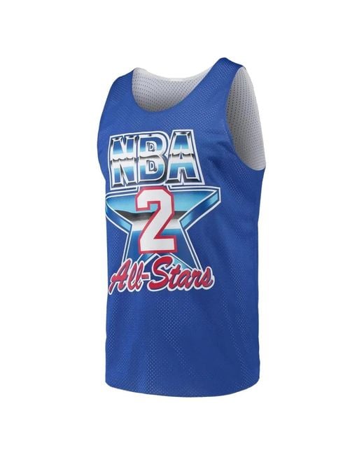 Mitchell & Ness Blue Reversible Mesh Vest for men