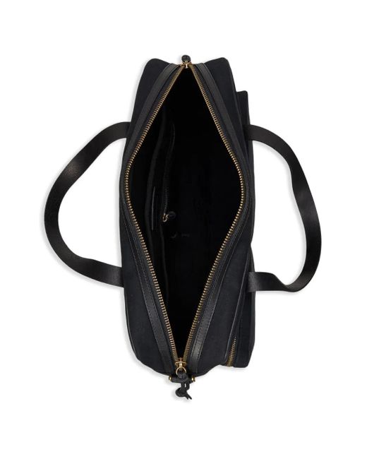 Polo Ralph Lauren Black Leather-Trim Laptop Bag for men