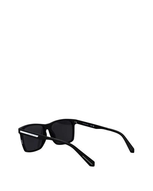 Calvin Klein Black Logo-Plaque Sunglasses for men