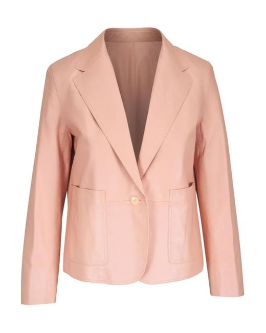 Lafayette 148 New York Pink Single-Breasted Blazer