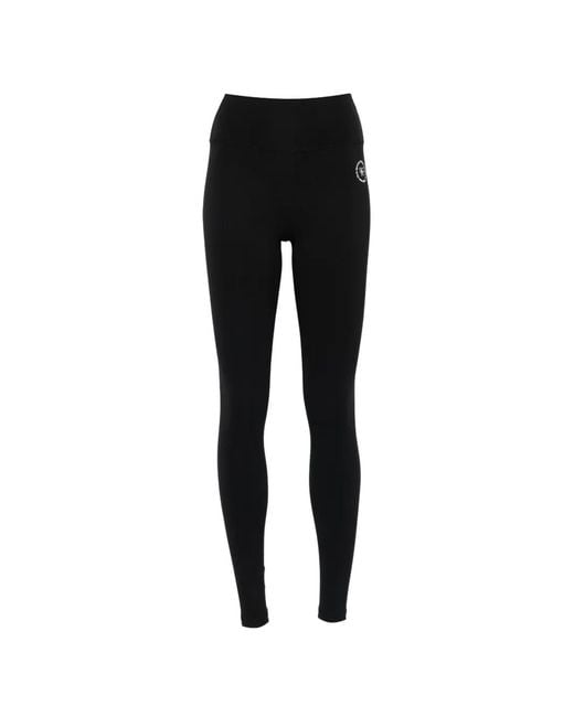 Sporty & Rich Black Srhwc High-Waist Logo Leggings
