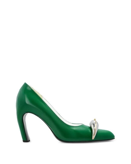 Tory Burch Green Pierced Pumps