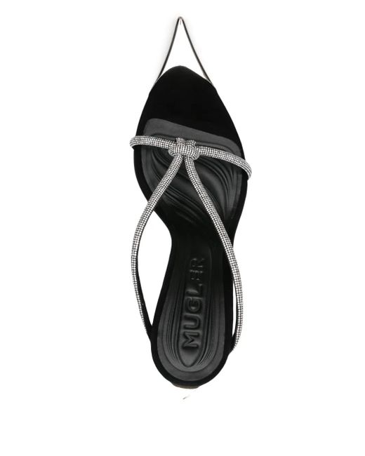 Mugler Knotted Fang 100mm ミュール White