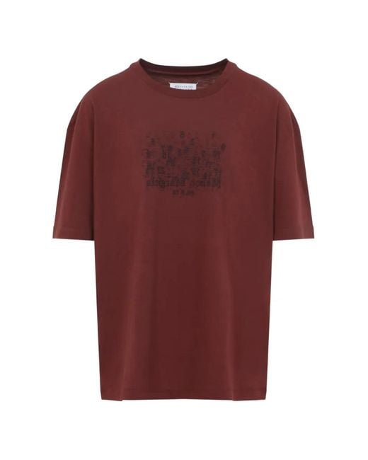 Maison Margiela Red Cotton Regular Fit T-Shirt for men