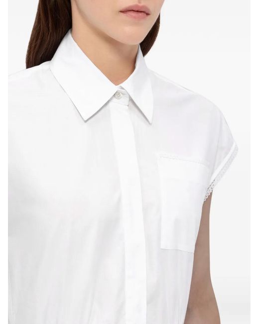 MSGM White Pocket Midi Dress