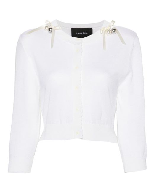 Simone Rocha Vest Met Strikdetail in het White