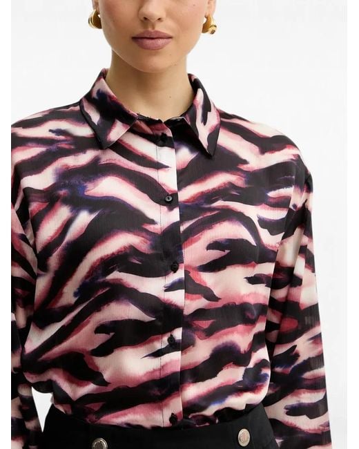 Printed Button-Down Shirt Morgan en coloris Red