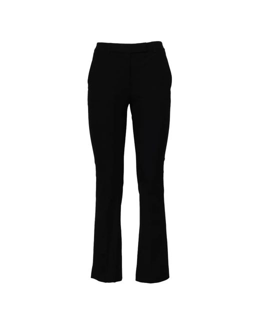 Ql2 Black High-Waisted Flared Trousers